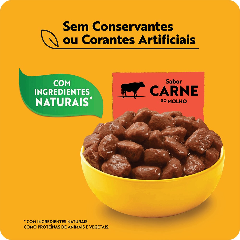 PEDIGREE® Sachê adulto raças pequenas sabor carne ao molho