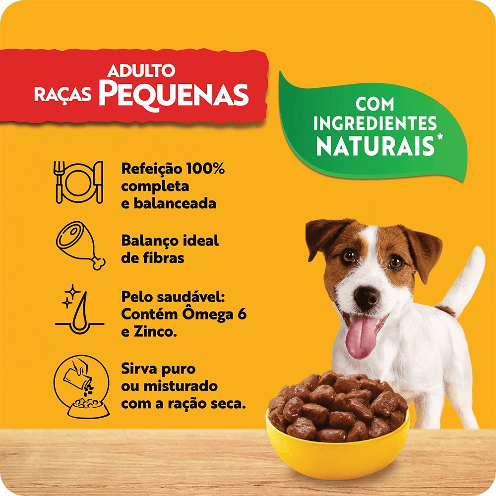 PEDIGREE® Sachê adulto raças pequenas sabor carne ao molho