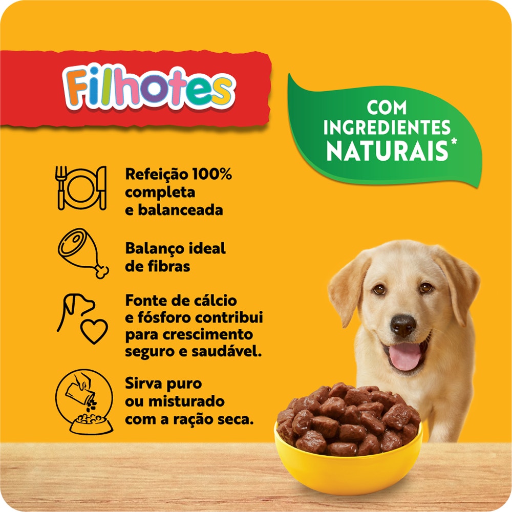 PEDIGREE® Sachê filhote sabor carne ao molho