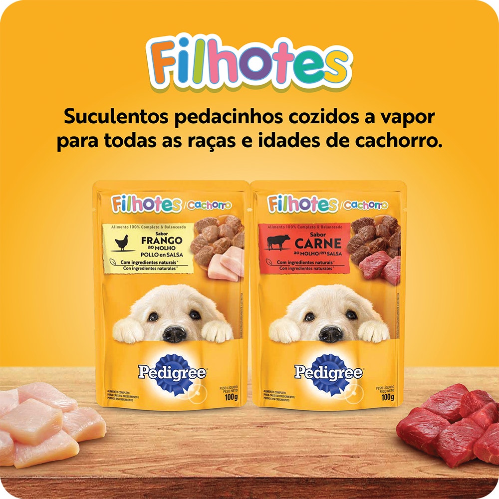 PEDIGREE® Sachê filhote sabor frango ao molho