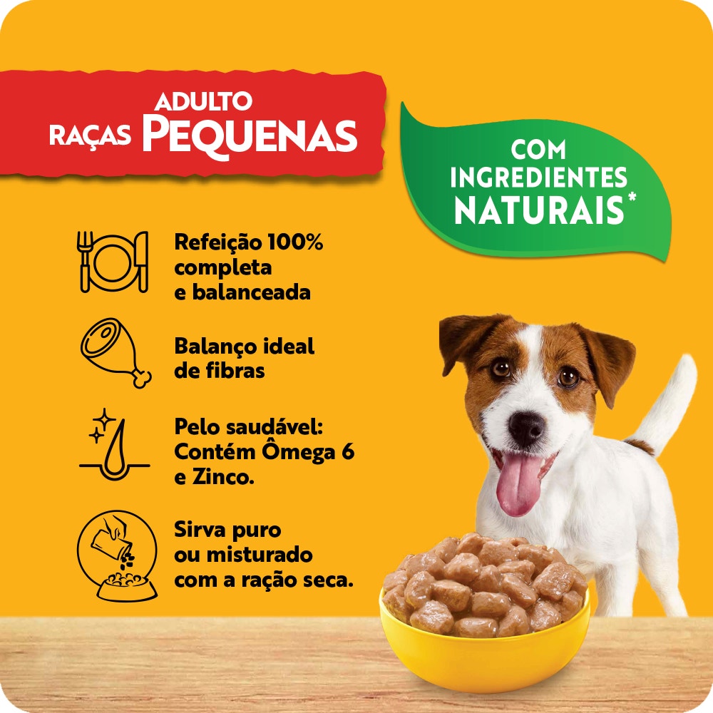 PEDIGREE® Sachê adulto raças pequenas sabor frango ao molho