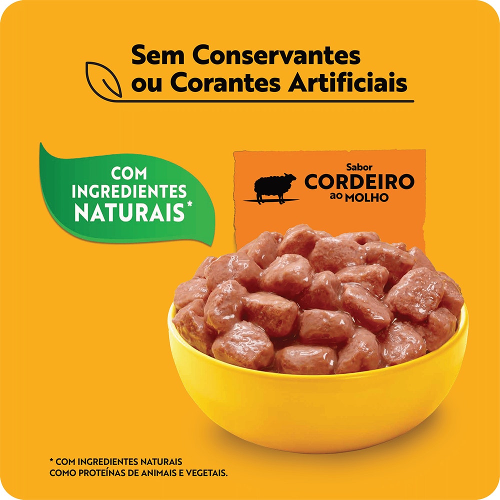PEDIGREE® Sachê adulto raças pequenas sabor cordeiro ao molho