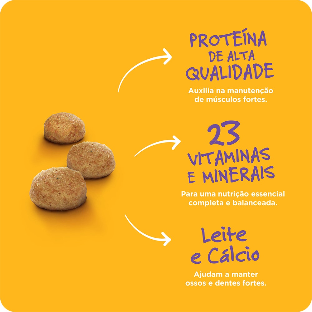 PEDIGREE® Nutrição Essencial ração seca adulto sabor carne ao leite