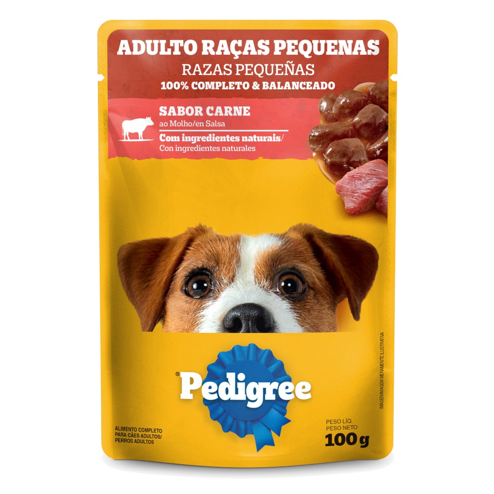 PEDIGREE® Sachê adulto raças pequenas sabor carne ao molho