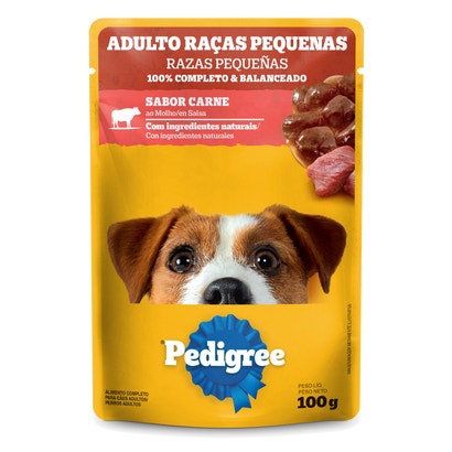 PEDIGREE® Sachê Adulto Raças pequenas Sabor Carne Ao Molho