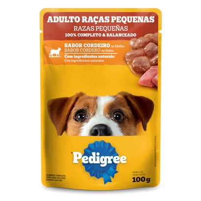 PEDIGREE® Sachê Adulto Raças pequenas Sabor Cordeiro Ao Molho